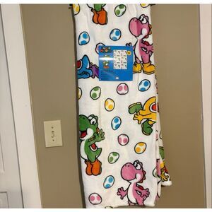 Super Mario Nintendo Yoshi Easter Eggs Throw Blanket Super Soft 50”x70” NWT